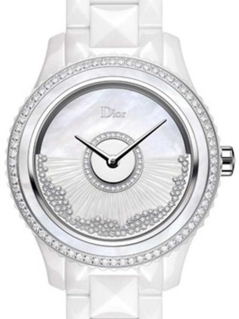 Christian Dior VIII Grand Bal OG White Ceramic Diamond Dial on Ceramic Ref CD124